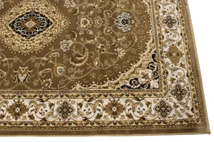 Brown Floral Oriental Style 4X6 Machine-Made Rug