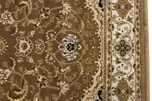 Brown Floral Oriental Style 4X6 Machine-Made Rug