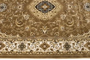Brown Floral Oriental Style 4X6 Machine-Made Rug