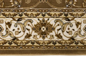 Brown Floral Oriental Style 4X6 Machine-Made Rug