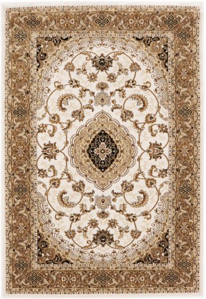 Ivory Floral Oriental Style 4X6 Machine-Made Rug