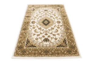 Ivory Floral Oriental Style 4X6 Machine-Made Rug