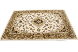 Ivory Floral Oriental Style 4X6 Machine-Made Rug