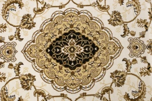 Ivory Floral Oriental Style 4X6 Machine-Made Rug