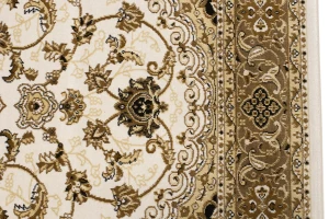 Ivory Floral Oriental Style 4X6 Machine-Made Rug