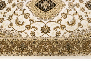 Ivory Floral Oriental Style 4X6 Machine-Made Rug