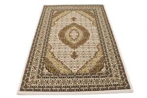 Ivory Floral Oriental Style 4X6 Machine-Made Rug