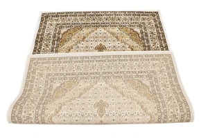 Ivory Floral Oriental Style 4X6 Machine-Made Rug