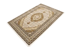 Ivory Floral Oriental Style 4X6 Machine-Made Rug