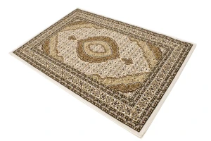Ivory Floral Oriental Style 4X6 Machine-Made Rug