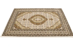 Ivory Floral Oriental Style 4X6 Machine-Made Rug