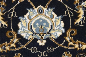 Navy Floral Oriental Style 4X6 Machine-Made Rug