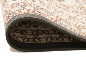 Black Floral Oriental Style 4X6 Machine-Made Rug