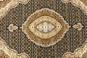 Black Floral Oriental Style 4X6 Machine-Made Rug