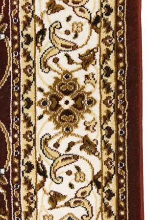Red Floral Oriental Style 4X6 Machine-Made Rug