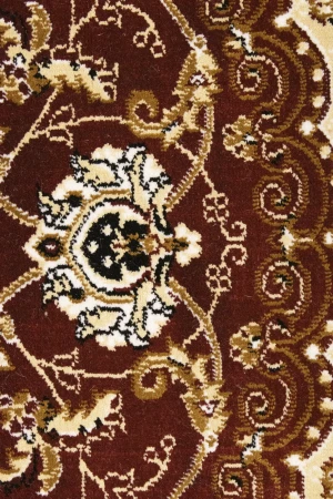 Red Floral Oriental Style 4X6 Machine-Made Rug
