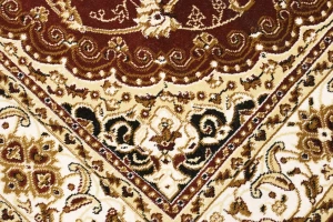 Red Floral Oriental Style 4X6 Machine-Made Rug