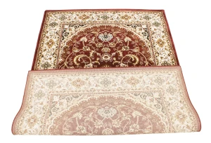 Red Floral Oriental Style 4X6 Machine-Made Rug