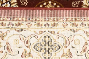 Red Floral Oriental Style 4X6 Machine-Made Rug