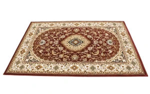 Red Floral Oriental Style 4X6 Machine-Made Rug