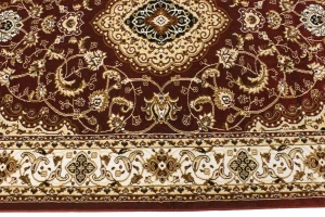 Red Floral Oriental Style 4X6 Machine-Made Rug