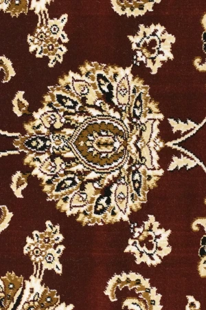 Red Floral Oriental Style 4X6 Machine-Made Rug