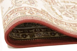 Red Floral Oriental Style 4X6 Machine-Made Rug