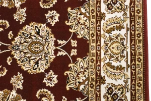 Red Floral Oriental Style 4X6 Machine-Made Rug