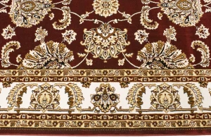 Red Floral Oriental Style 4X6 Machine-Made Rug