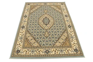 Gray Floral Oriental Style 4X6 Machine-Made Rug