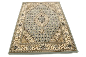 Gray Floral Oriental Style 4X6 Machine-Made Rug
