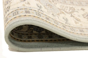Gray Floral Oriental Style 4X6 Machine-Made Rug