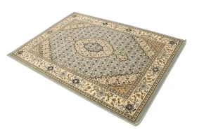 Gray Floral Oriental Style 4X6 Machine-Made Rug