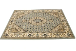 Gray Floral Oriental Style 4X6 Machine-Made Rug