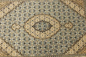 Gray Floral Oriental Style 4X6 Machine-Made Rug