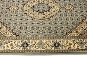 Gray Floral Oriental Style 4X6 Machine-Made Rug