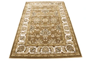Brown Floral Oriental Style 4X6 Machine-Made Rug