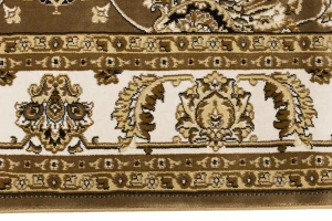 Brown Floral Oriental Style 4X6 Machine-Made Rug