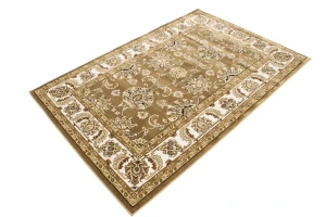 Brown Floral Oriental Style 4X6 Machine-Made Rug