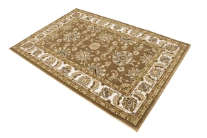 Brown Floral Oriental Style 4X6 Machine-Made Rug