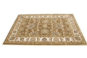 Brown Floral Oriental Style 4X6 Machine-Made Rug