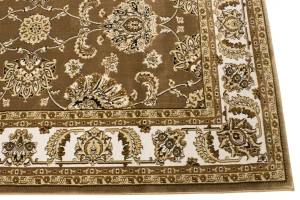 Brown Floral Oriental Style 4X6 Machine-Made Rug
