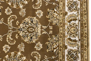 Brown Floral Oriental Style 4X6 Machine-Made Rug