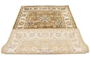 Brown Floral Oriental Style 5X8 Machine-Made Rug