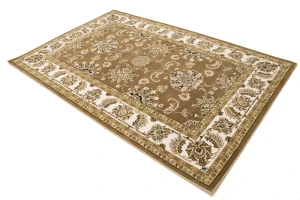 Brown Floral Oriental Style 5X8 Machine-Made Rug
