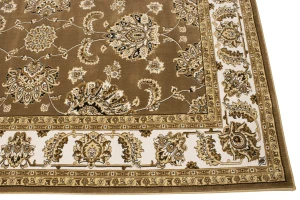 Brown Floral Oriental Style 5X8 Machine-Made Rug