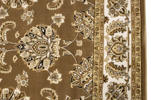 Brown Floral Oriental Style 5X8 Machine-Made Rug