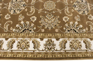 Brown Floral Oriental Style 5X8 Machine-Made Rug