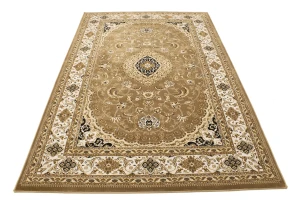 Brown Floral Oriental Style 5X8 Machine-Made Rug