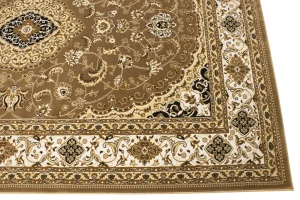 Brown Floral Oriental Style 5X8 Machine-Made Rug